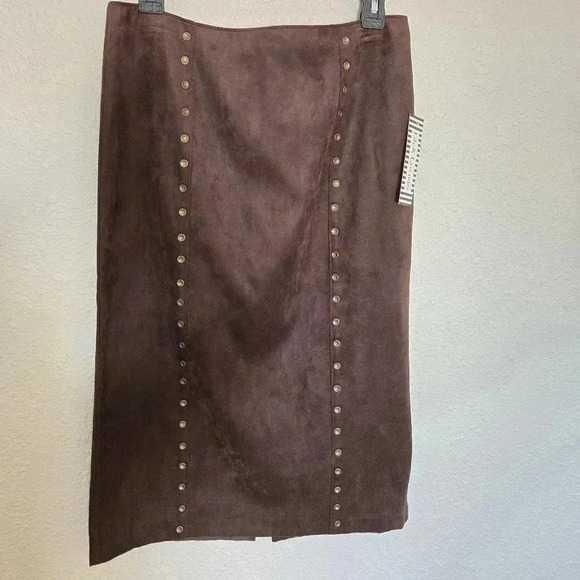 Lily&Lavender Brown Midi Skirt, Size 8 - Picture 1 of 9